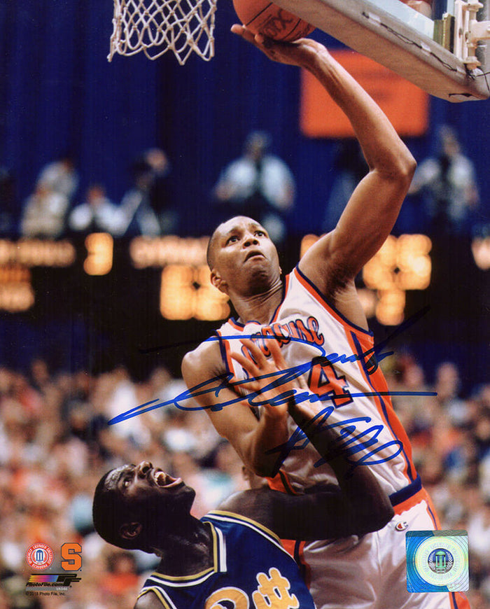 Derrick Coleman Autographed Syracuse Action vs Pitt 8x10 Photo-Powers Sports Memorabilia
