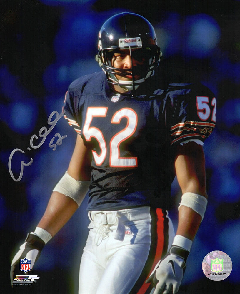 Andre Collins Autographed Chicago Bears Navy Jersey 8x10 Photo-Powers Sports Memorabilia