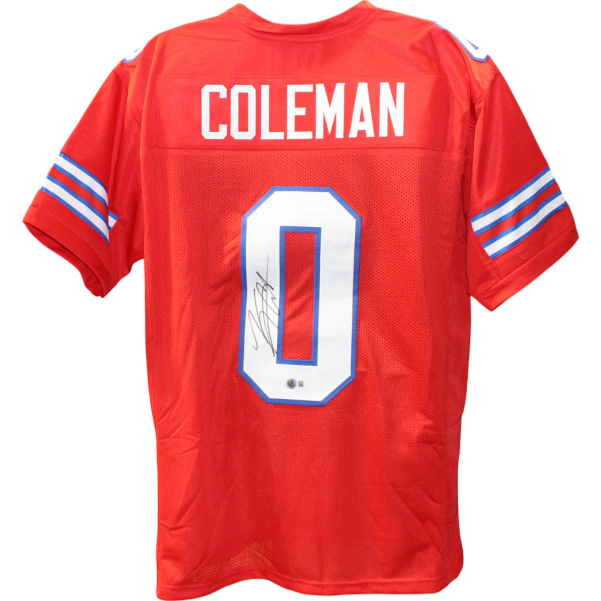 Keon Coleman Signed Pro Style Size XL Red Jersey – Beckett Witness Authenticated-Powers Sports Memorabilia