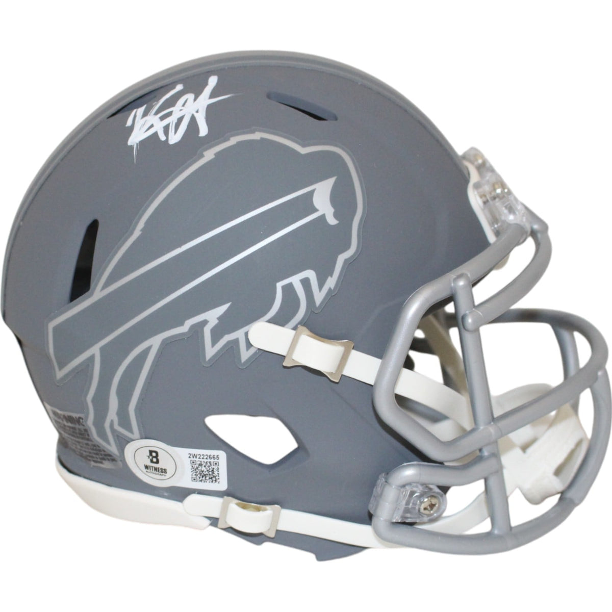 Keon Coleman Signed Buffalo Bills Slate Mini Helmet – Beckett Authenticated-Powers Sports Memorabilia