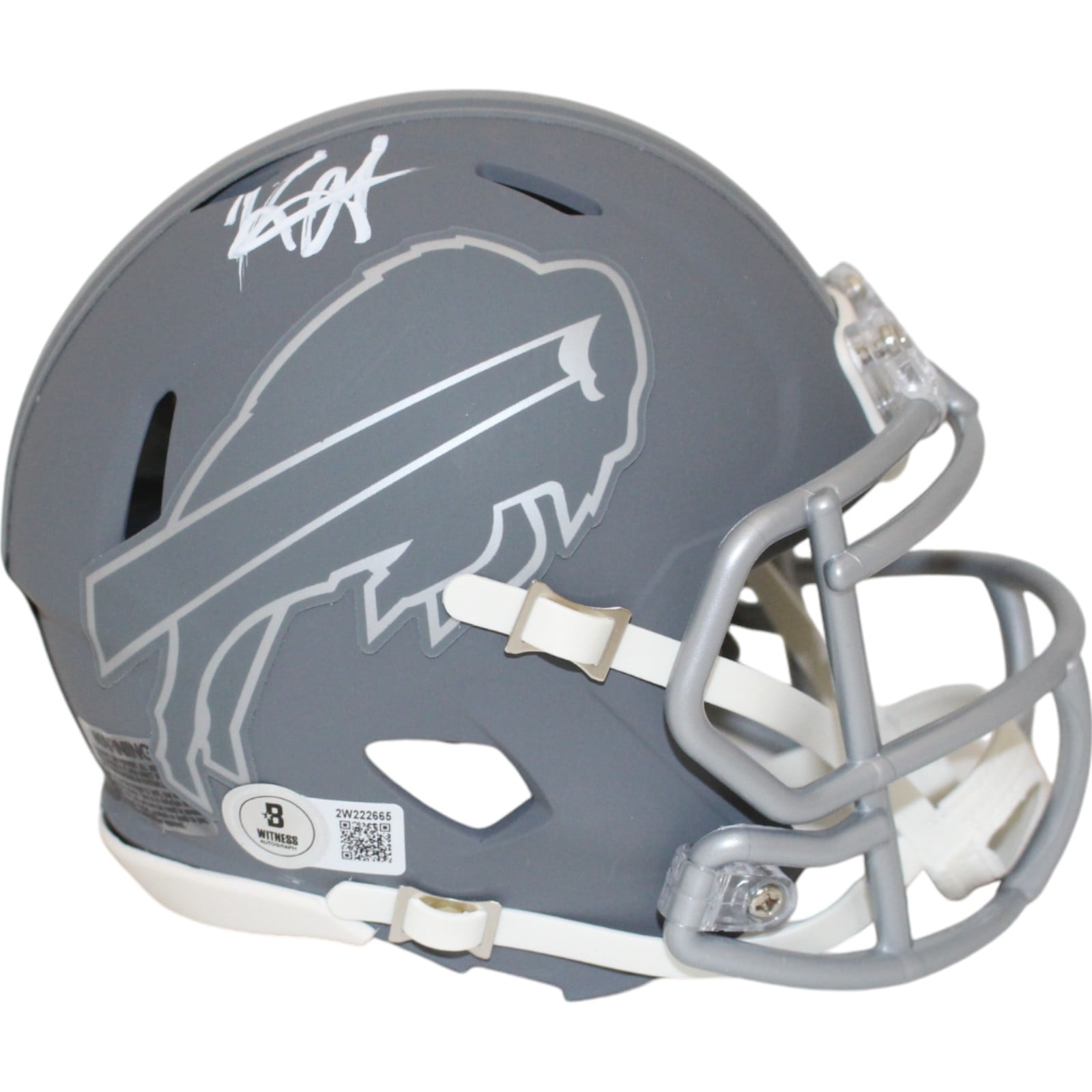 Keon Coleman Signed Buffalo Bills Slate Mini Helmet – Beckett Authenticated-Powers Sports Memorabilia