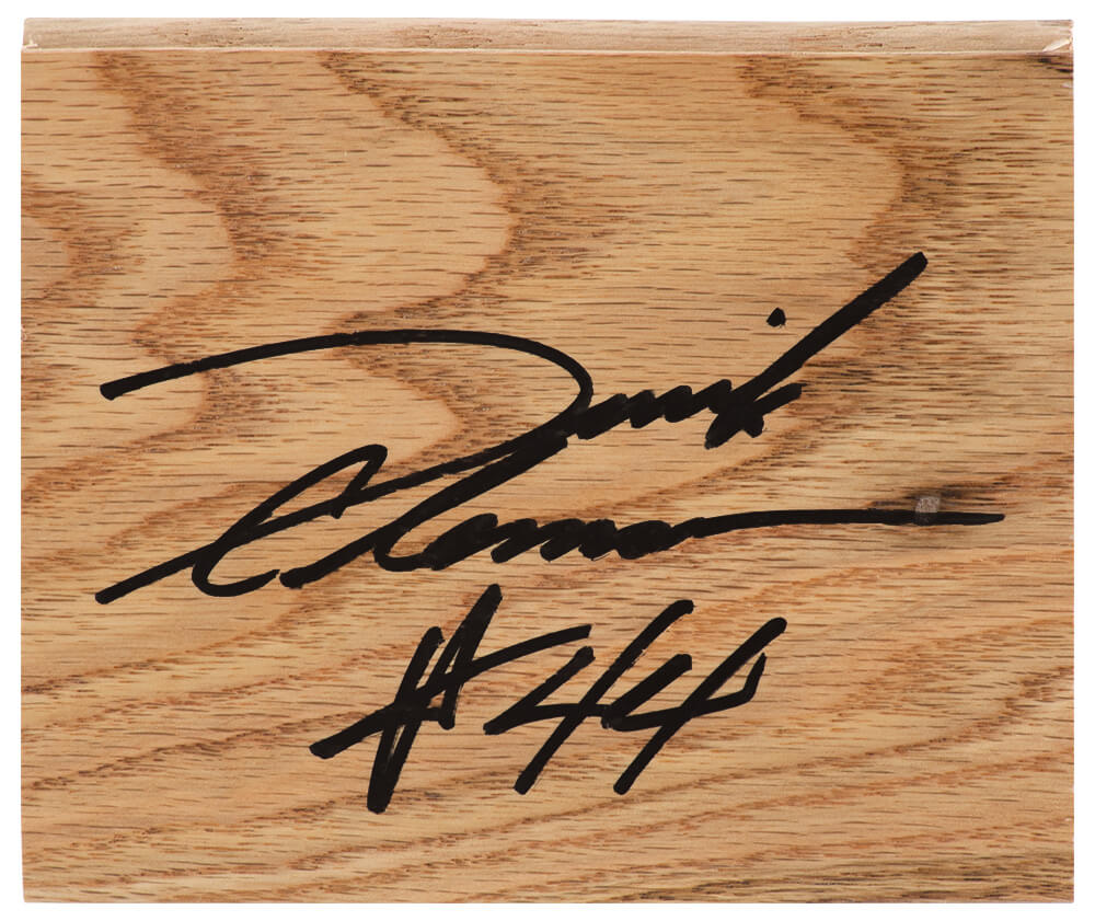 Derrick Coleman Autographed 5x6 Floor Piece-Powers Sports Memorabilia
