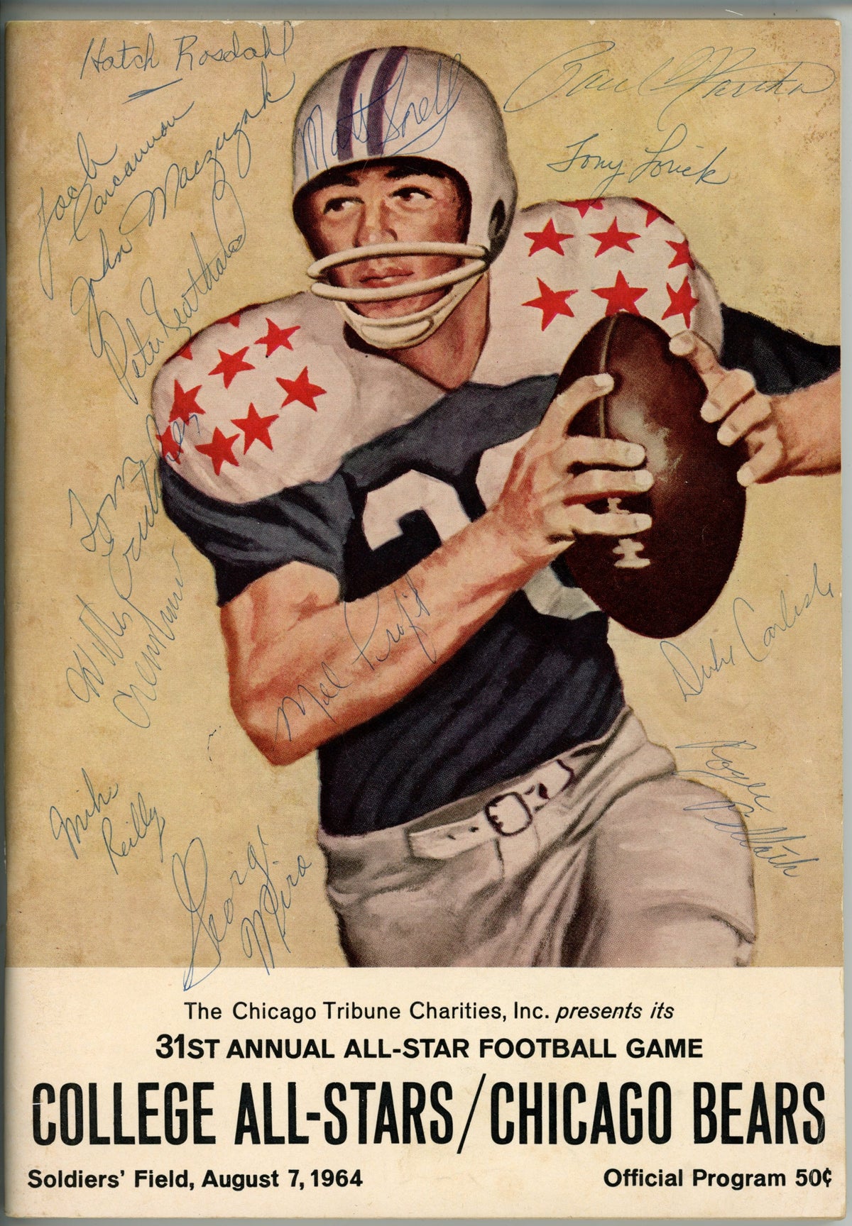 Duke Carlisle Tom Crutcher +12 College All Stars Signed Magazine - 1964 Magazine JSA JSA-Powers Sports Memorabilia