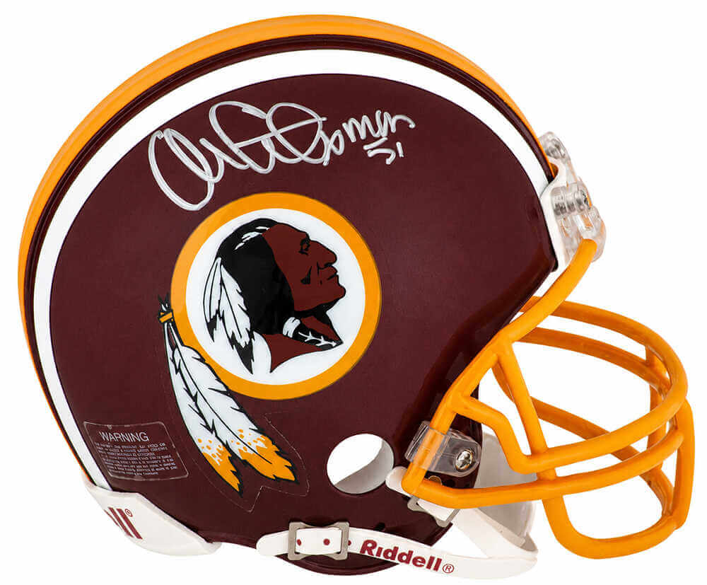 Monte Coleman Autographed Washington Throwback Riddell (VSR4) Mini Helmet-Powers Sports Memorabilia