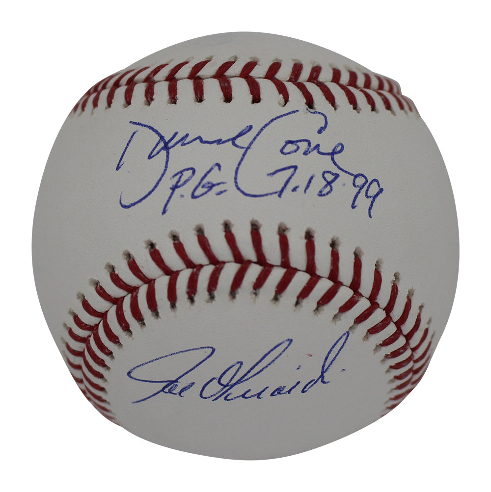 David Cone & Joe Girardi New York Yankees Signed OML Baseball PG BAS-Powers Sports Memorabilia