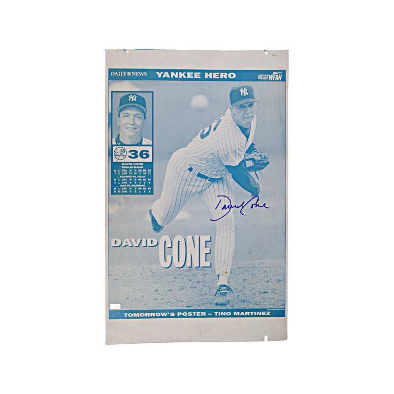 David Cone New York Yankees Signed 1996 Daily News Metal Plate