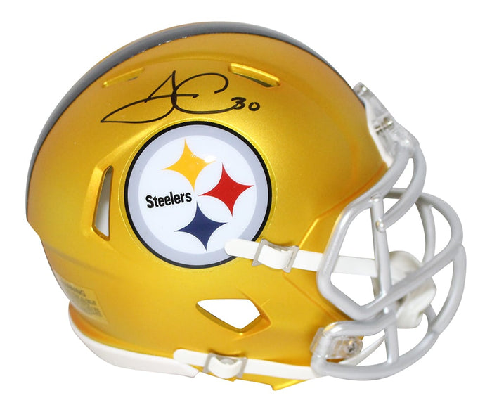 James Conner Signed Pittsburgh Steelers Blaze Mini Helmet – Fanatics Authenticated-Powers Sports Memorabilia