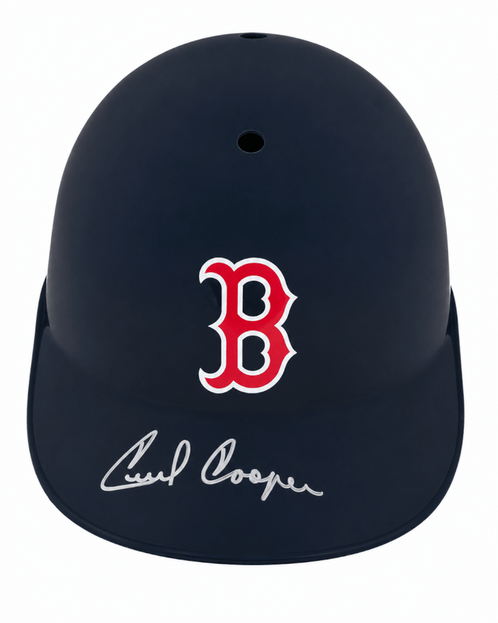Cecil Cooper Autographed Boston Red Sox Souvenir Replica Batting Helmet-Powers Sports Memorabilia