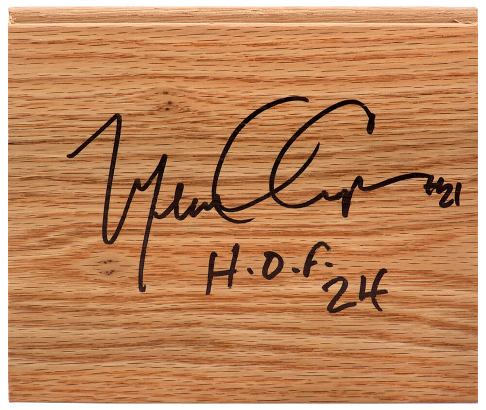 Michael Cooper Autographed 5×6 Floor Piece with HOF'24-Powers Sports Memorabilia
