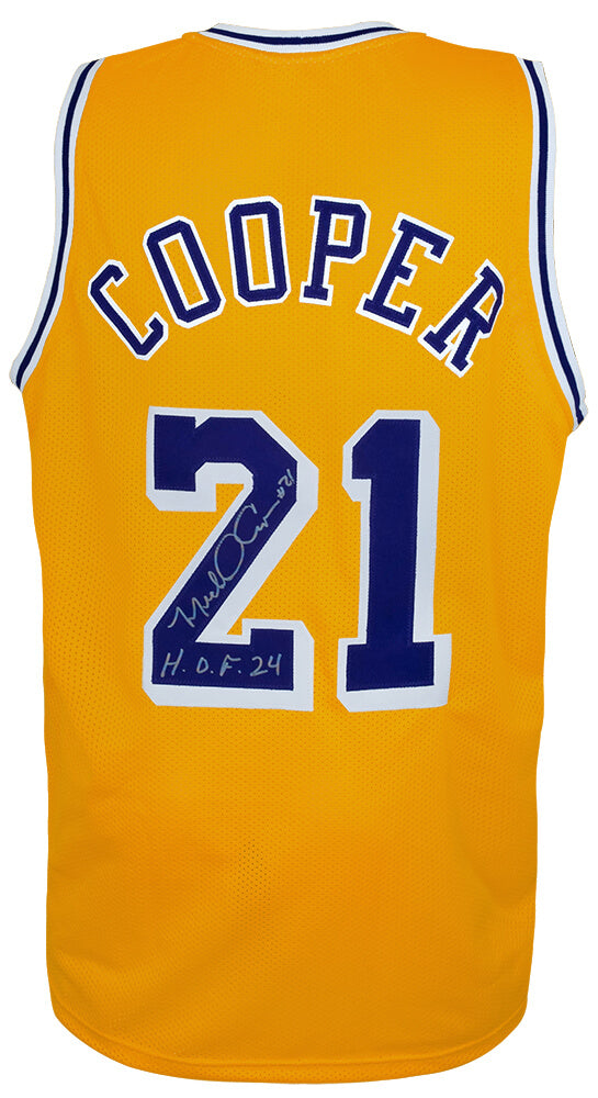 Michael Cooper Autographed Gold Custom Basketball Jersey with HOF'24-Powers Sports Memorabilia