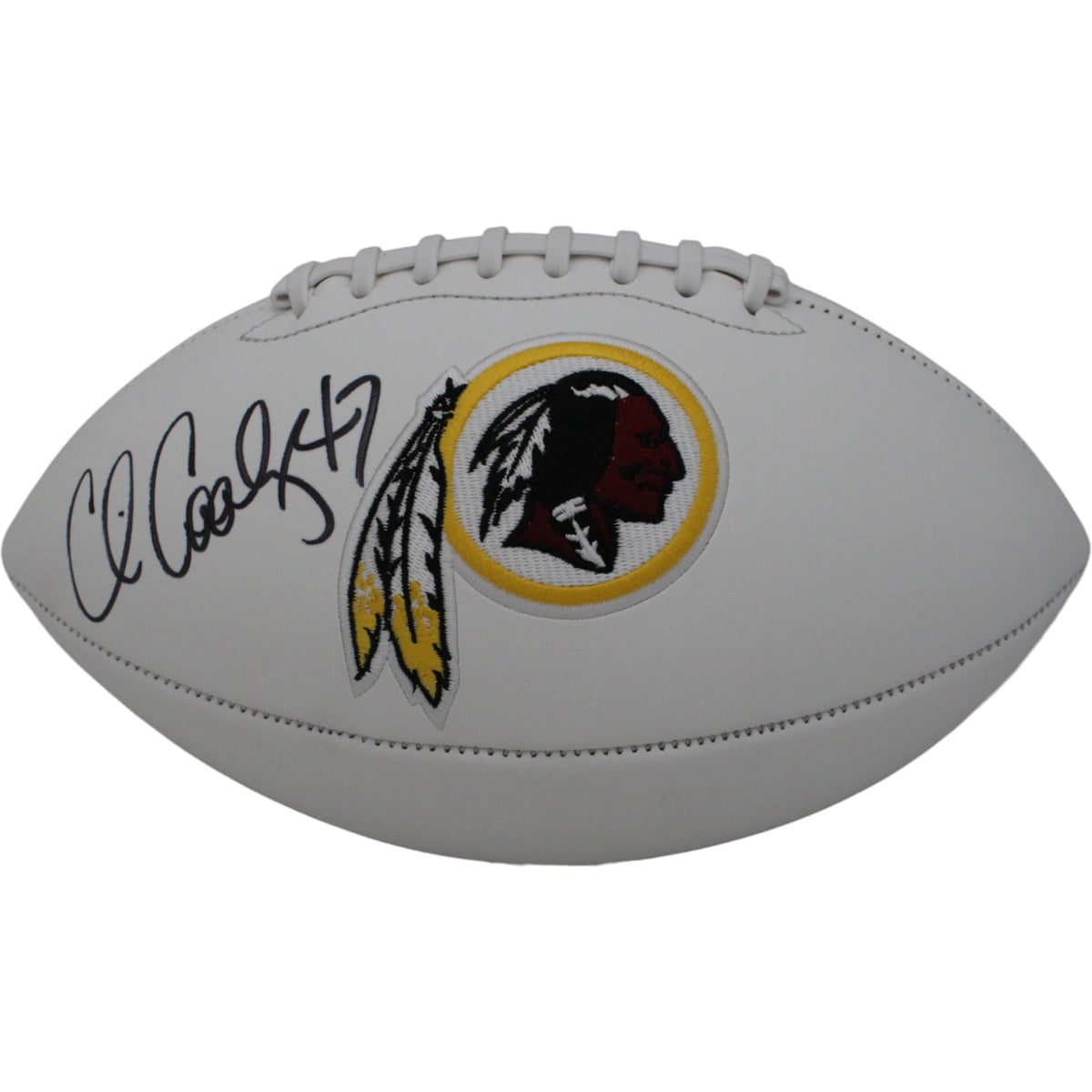 Chris Cooley Signed Washington Redskins Logo Football – Beckett Authenticated-Powers Sports Memorabilia