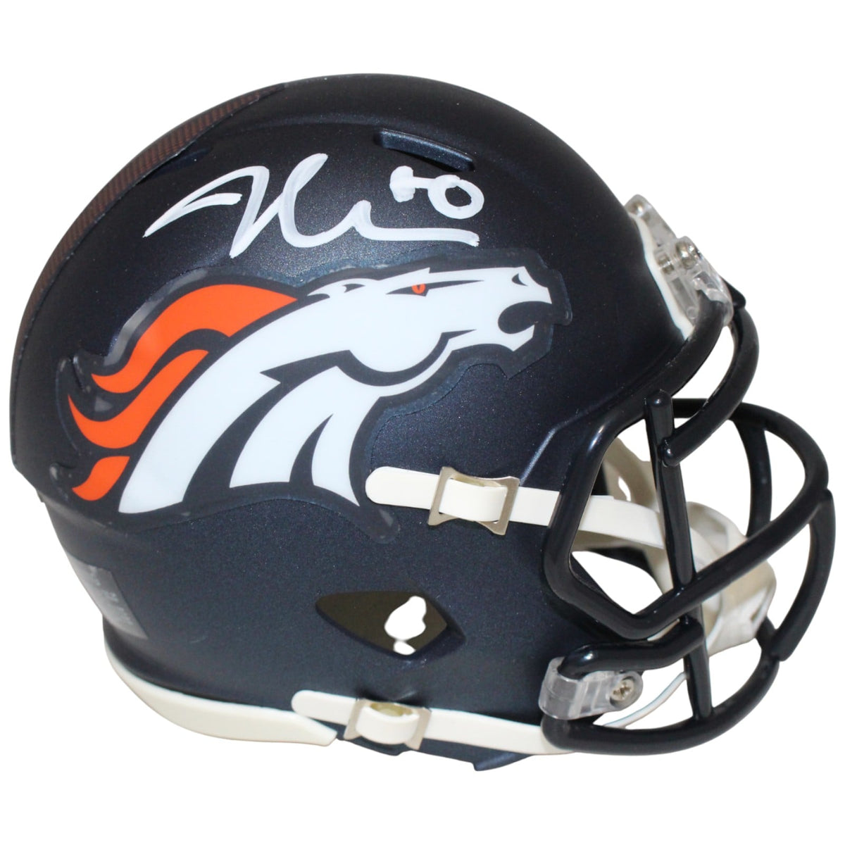 Jonathon Cooper Signed Denver Broncos Mini Helmet – Beckett Witness Authenticated-Powers Sports Memorabilia