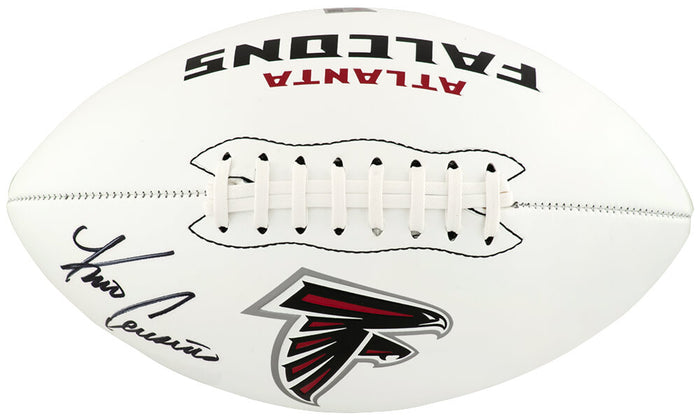 Kirk Cousins Autographed Atlanta Falcons Franklin White Logo Football - (Fanatics)-Powers Sports Memorabilia