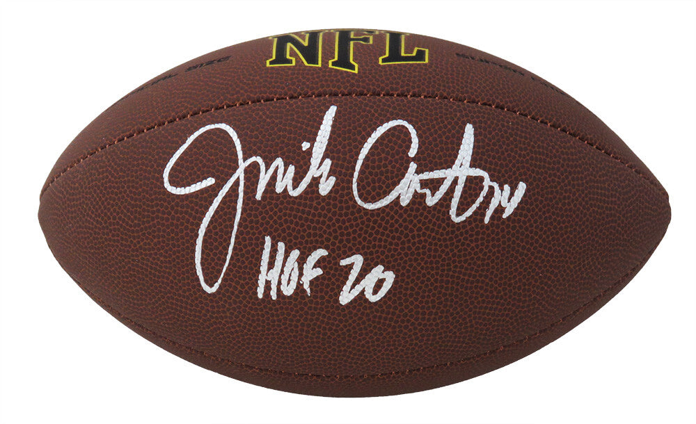 Jim Covert Autographed Wilson Super Grip Full Size NFL Football with HOF'20-Powers Sports Memorabilia