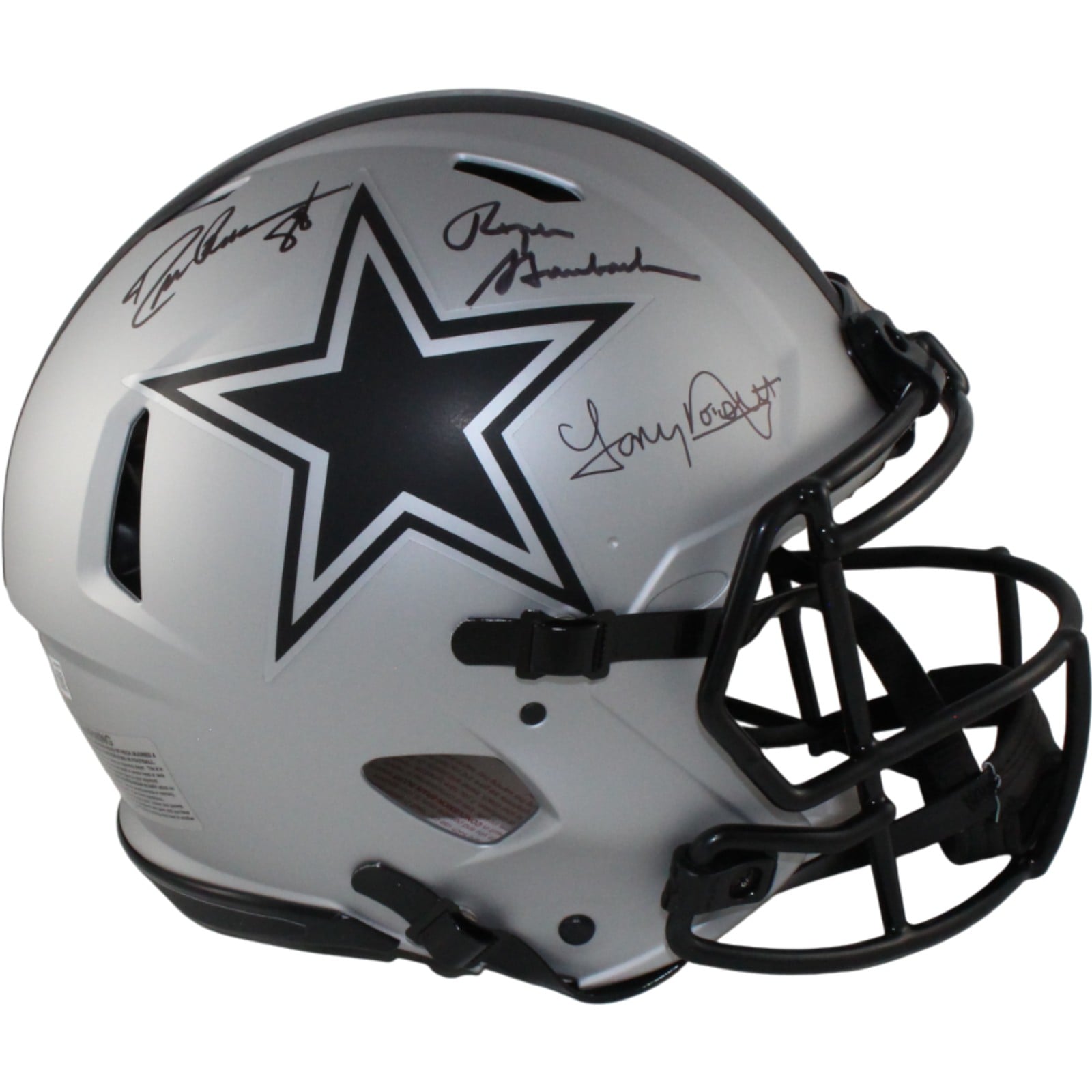 Staubach Dorsett Pearson Signed Dallas Cowboys Pro Rave Helmet – Beckett Authenticated-Powers Sports Memorabilia
