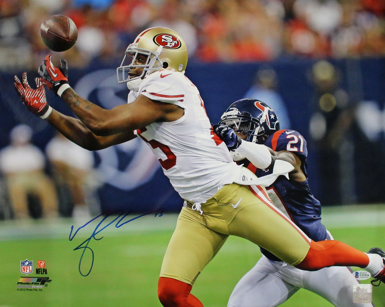 Michael Crabtree San Francisco 49ers Signed 16x20 Photo BAS-Powers Sports Memorabilia