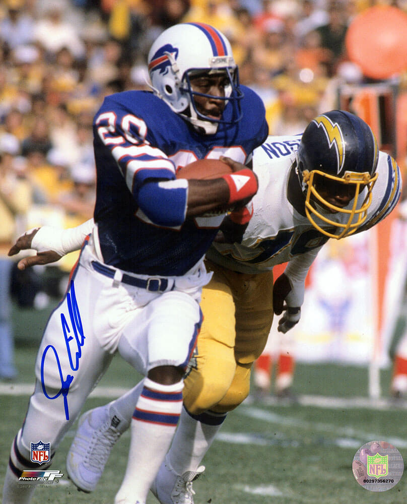 Joe Cribbs Autographed Buffalo Bills Close Up Action 8x10 Photo-Powers Sports Memorabilia