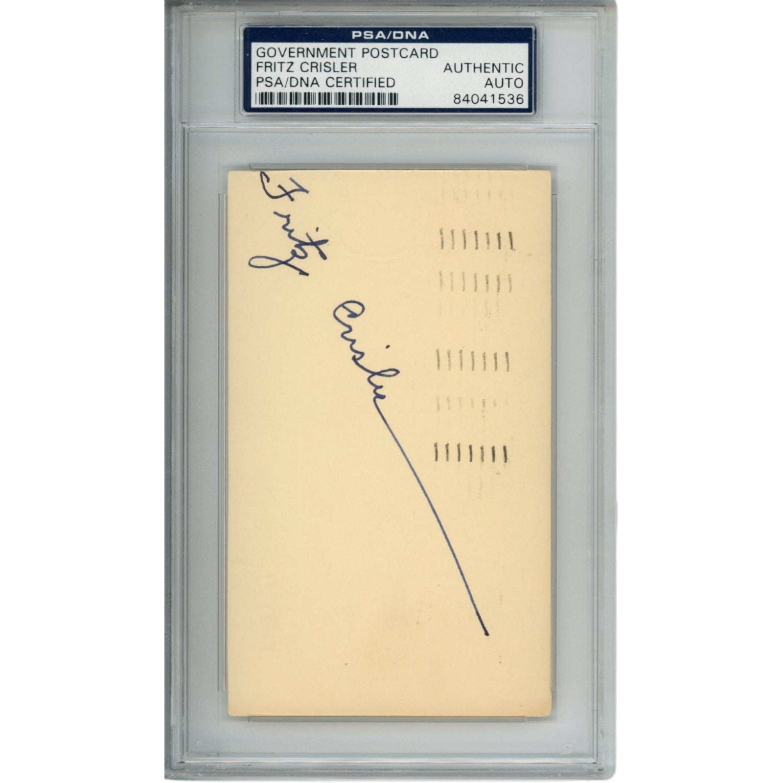 Fritz Crisler Michigan Wolverines Signed Mini Helmet - Postcard PSA Slabbed PSA-Powers Sports Memorabilia