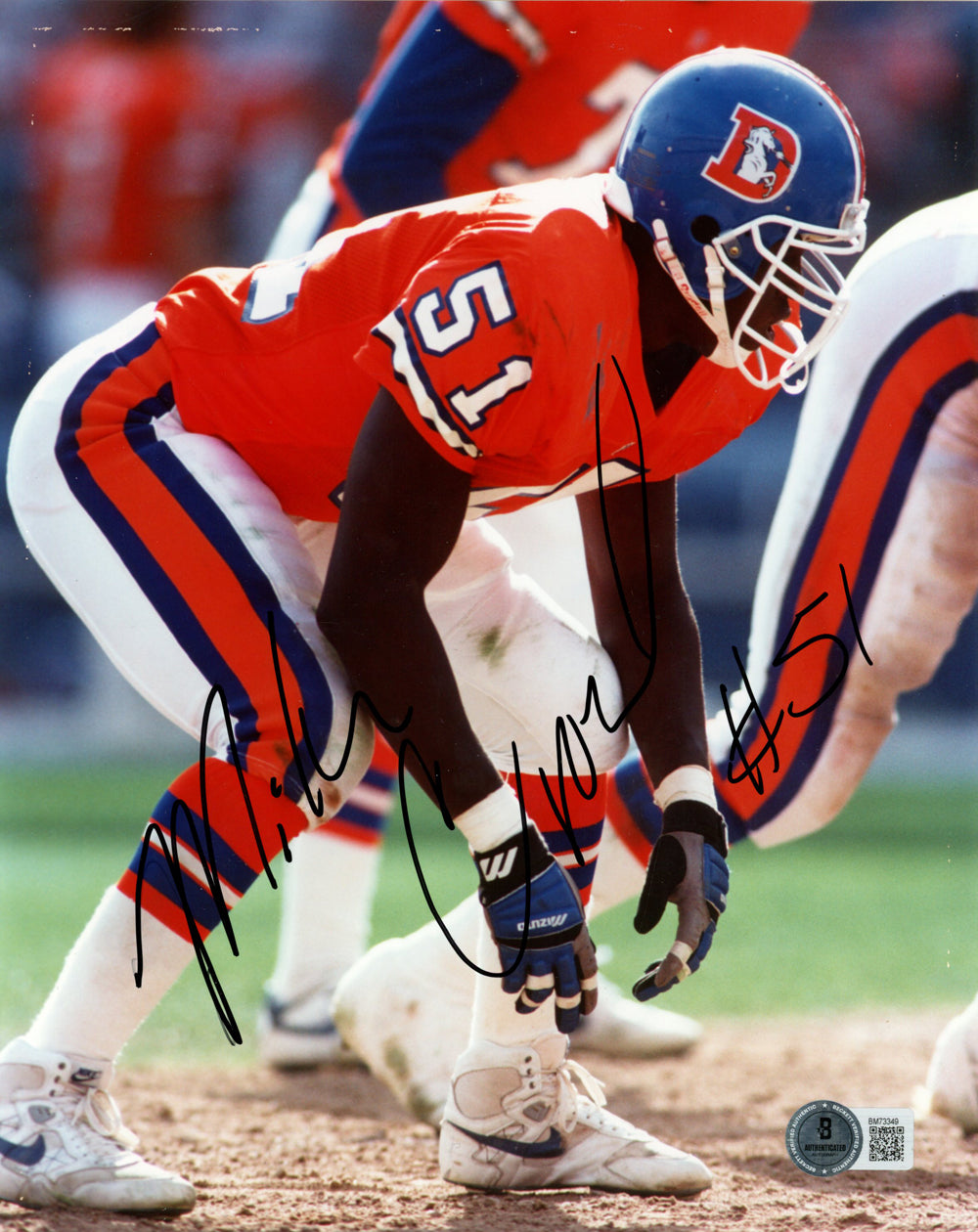 Mike Croel Denver Broncos Signed 8x10 Photo Beckett-Powers Sports Memorabilia