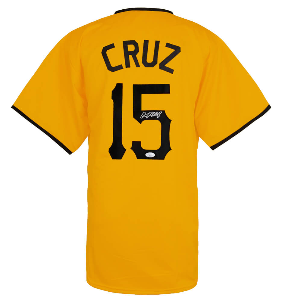 Oneil Cruz Autographed Yellow Custom Baseball Jersey JSA-Powers Sports Memorabilia