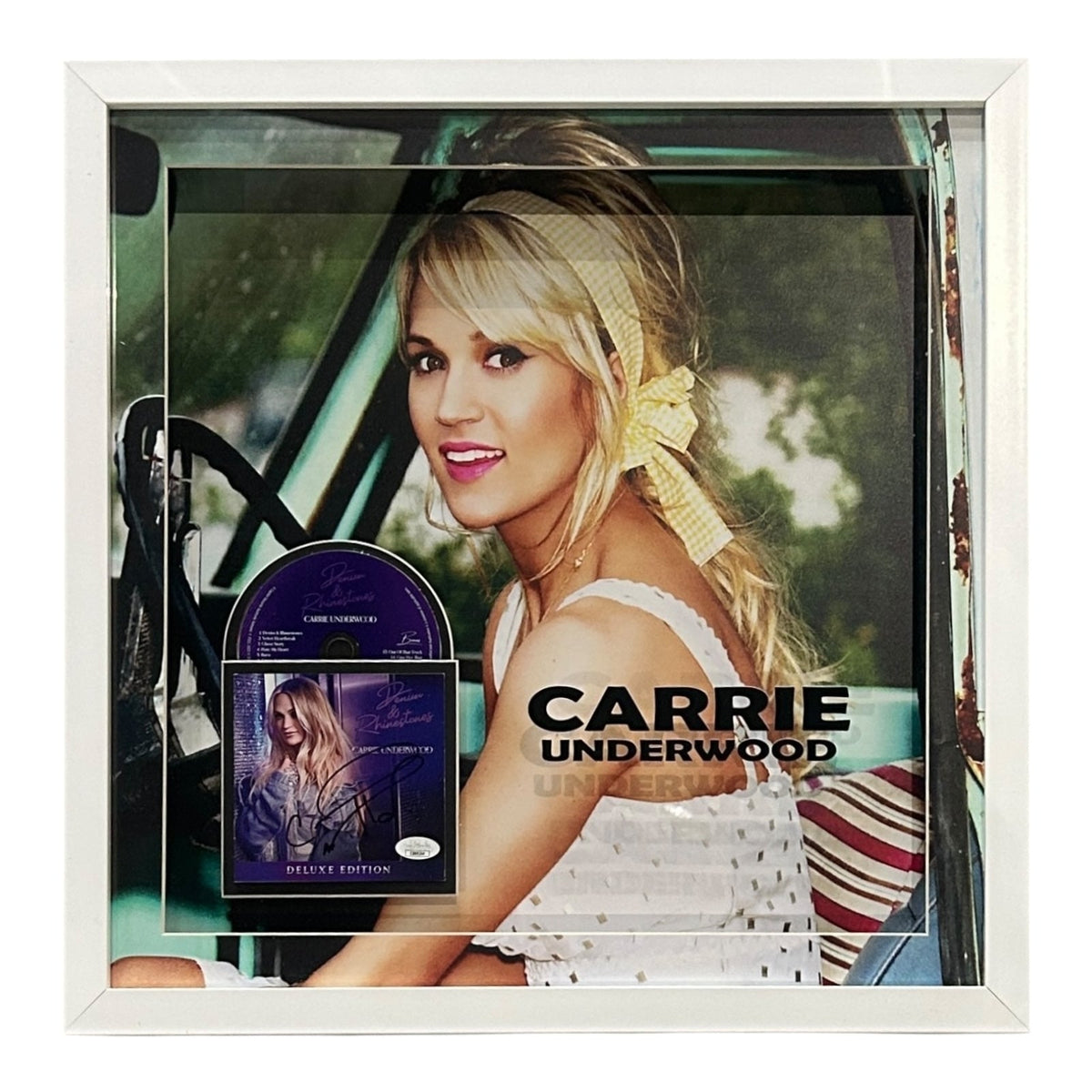 Autographed Carrie Underwood Deluxe Framed CD Insert - JSA-Powers Sports Memorabilia