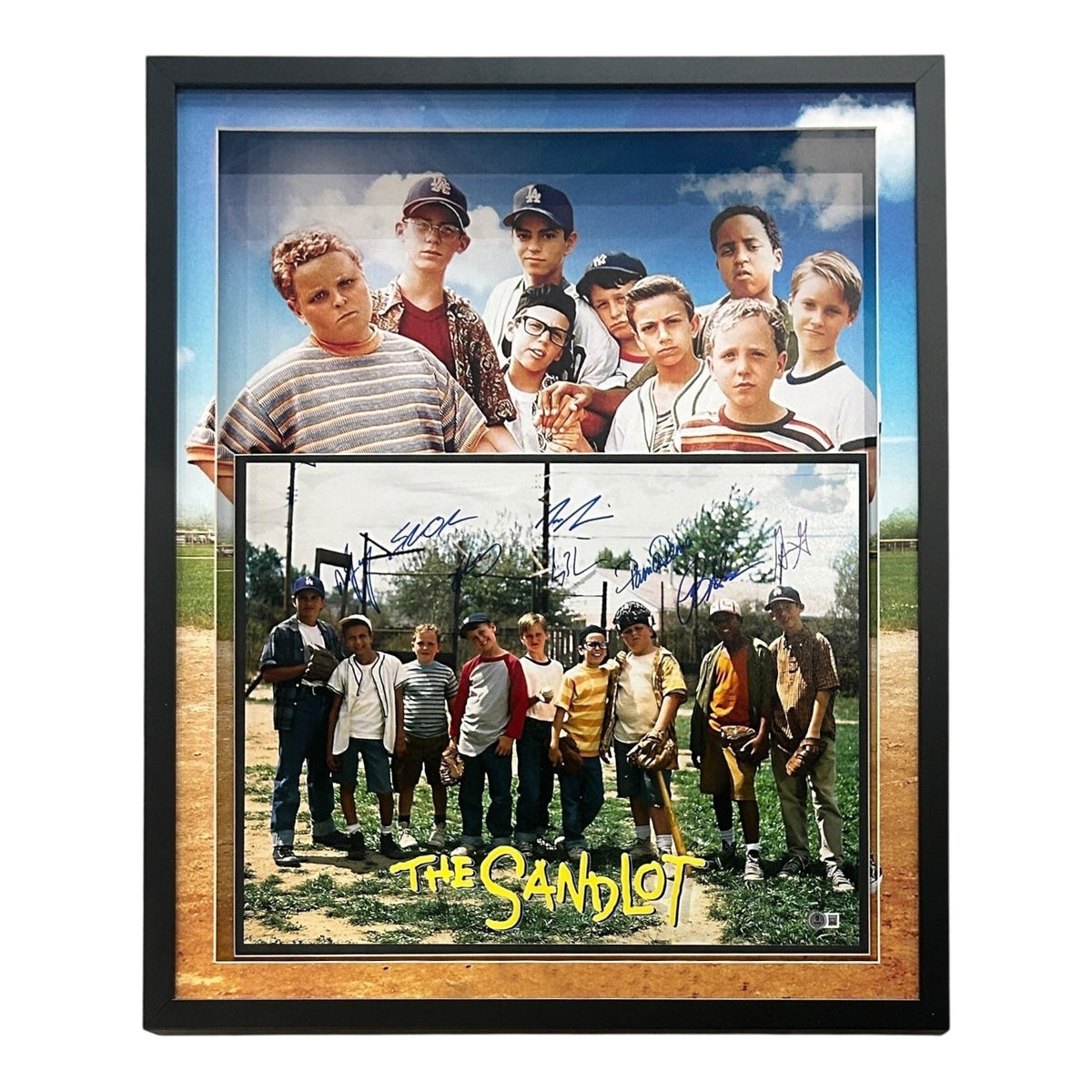 Autographed The Sandlot Cast Deluxe Framed 11x14 Photo - Beckett-Powers Sports Memorabilia