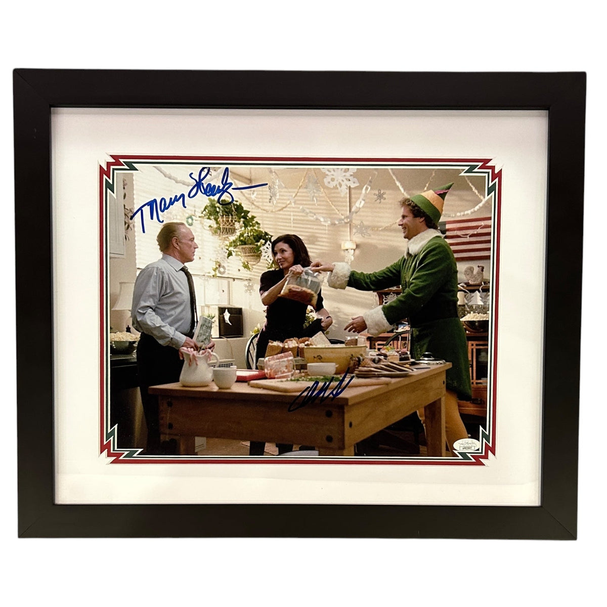 Autographed Will Ferrell And Mary Steenburgen "ELF" Deluxe Framed 11x14 Photo - JSA-Powers Sports Memorabilia