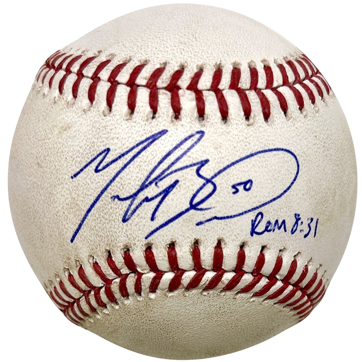 Autographed Mookie Betts Los Angeles Dodgers Official MLB Baseball w/ Bible Verse - JSA-Powers Sports Memorabilia