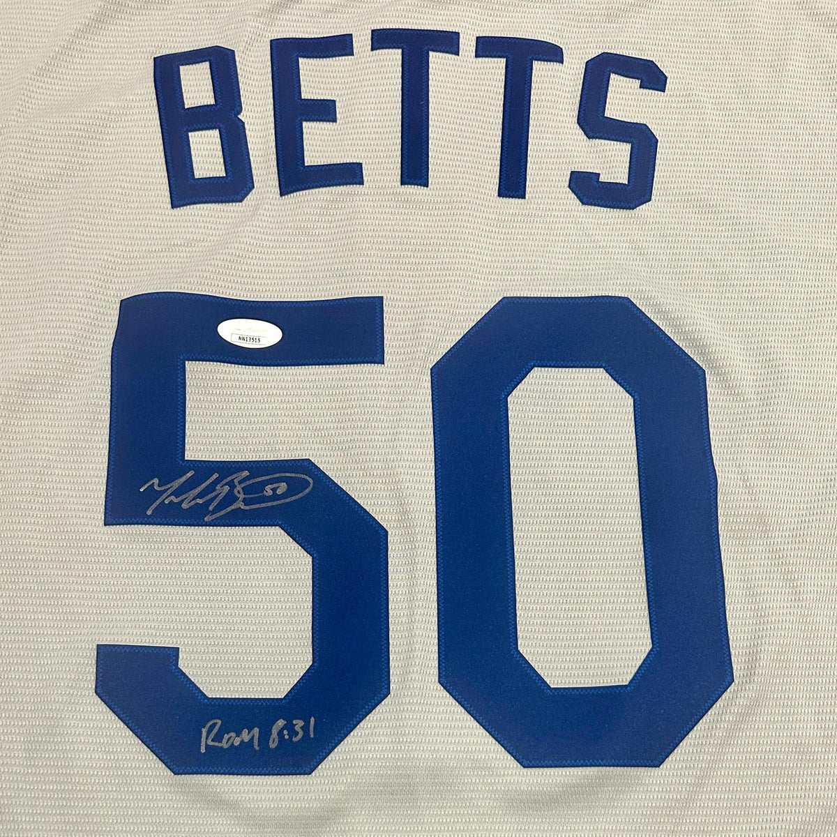 Autographed Mookie Betts Los Angeles Dodgers (2020 World Series Grey #50) Authentic Jersey - JSA-Powers Sports Memorabilia