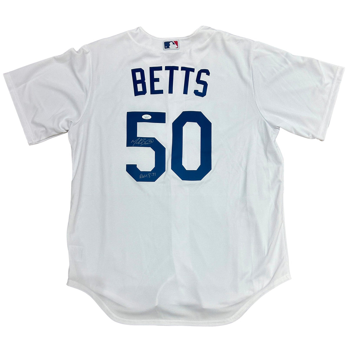 Autographed Mookie Betts Los Angeles Dodgers (2020 World Series White #50) Authentic Jersey - JSA-Powers Sports Memorabilia