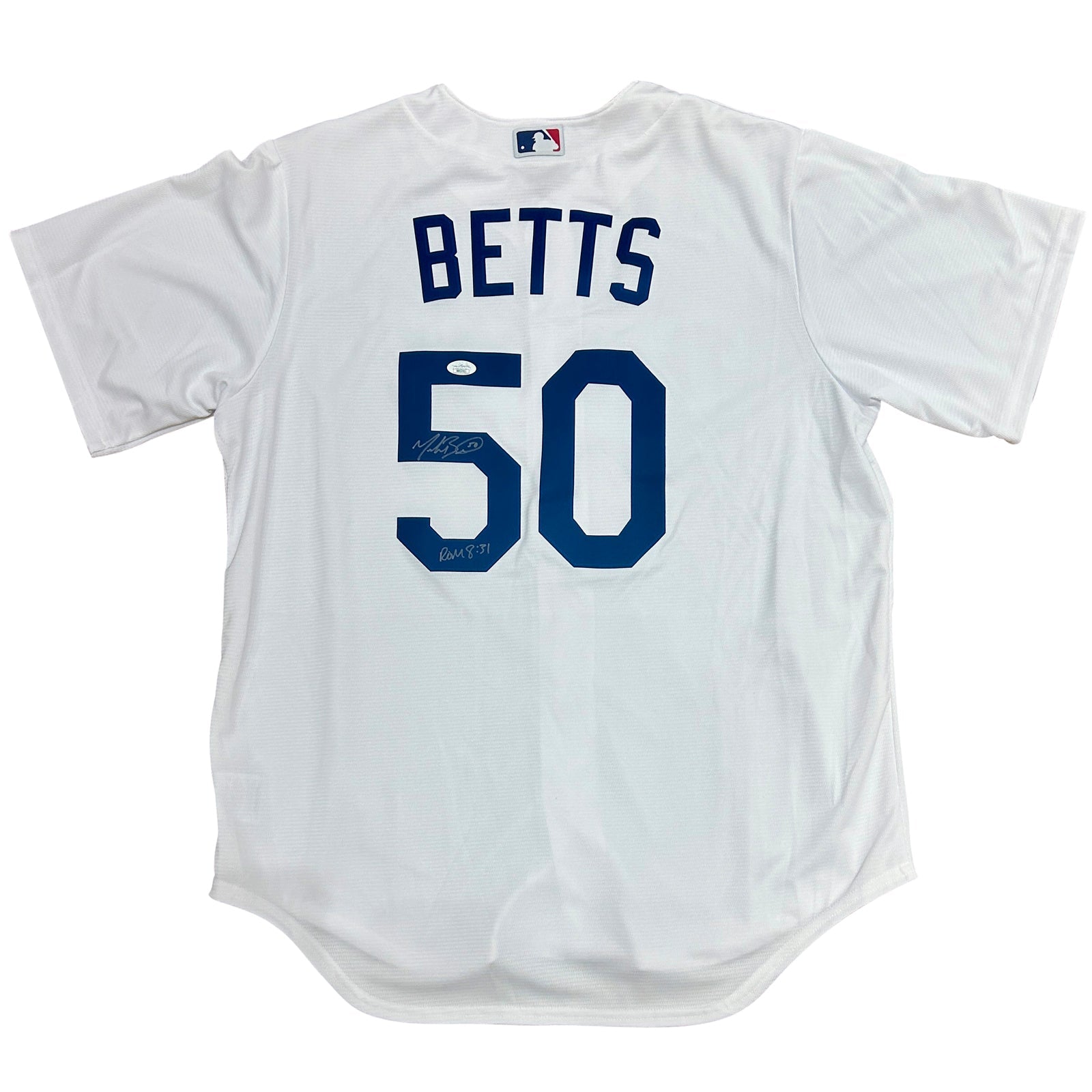 Autographed Mookie Betts Los Angeles Dodgers (2020 World Series White #50) Authentic Jersey - JSA-Powers Sports Memorabilia