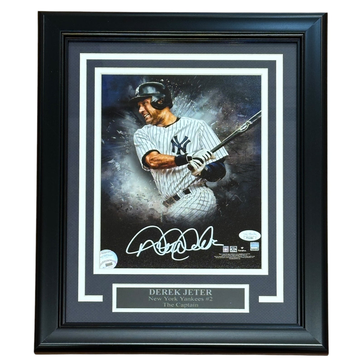 Autographed Derek Jeter New York Yankees (Spotlight) Deluxe Framed 8x10 Photo - JSA-Powers Sports Memorabilia