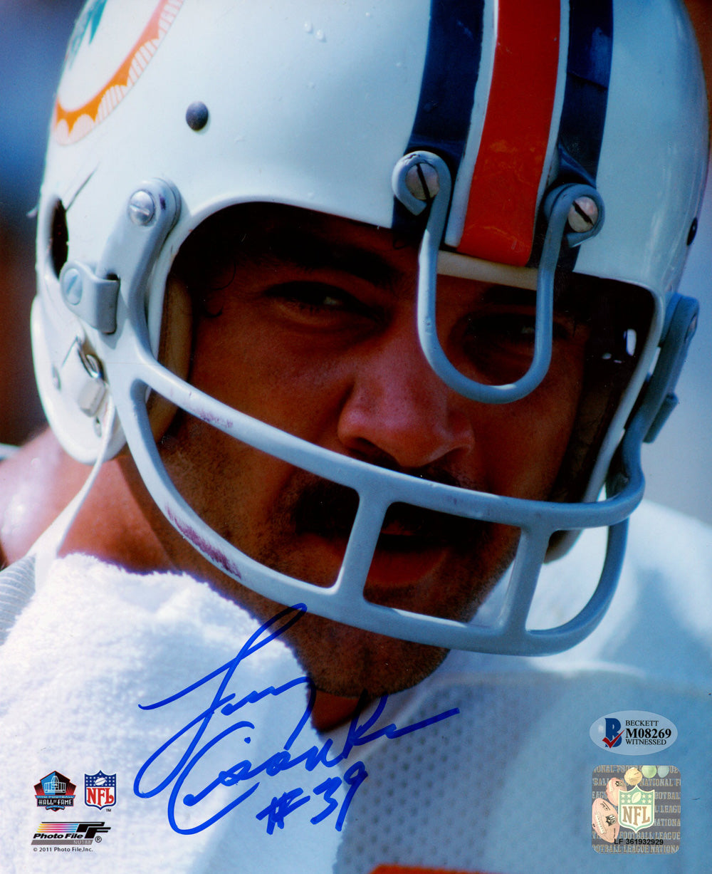 Larry Csonka Miami Dolphins Signed 8x10 Photo - Beckett Beckett-Powers Sports Memorabilia