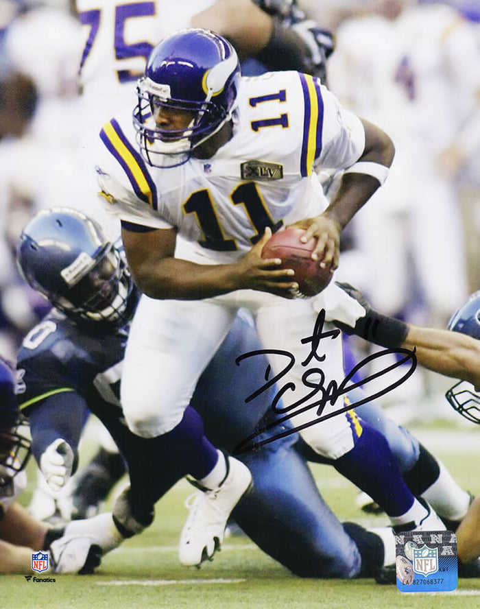 Daunte Culpepper Autographed Minnesota Vikings Action 8x10 Photo-Powers Sports Memorabilia