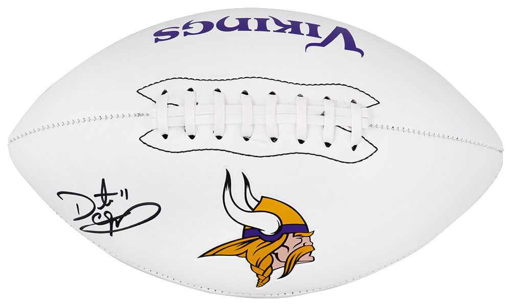 Daunte Culpepper Autographed Minnesota Vikings Logo Franklin White Football-Powers Sports Memorabilia