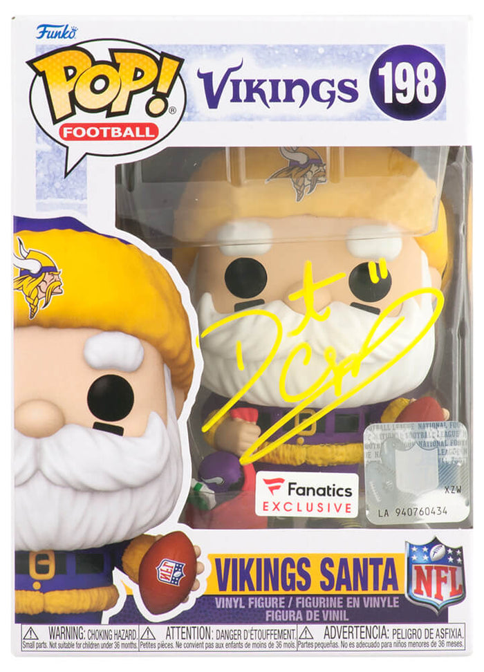 Daunte Culpepper Autographed Minnesota Vikings 'SANTA' Funko Pop Doll #198-Powers Sports Memorabilia