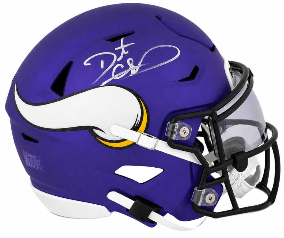 Daunte Culpepper Autographed Minnesota Vikings Riddell Mid-Size (MIDI) SpeedFlex Helmet-Powers Sports Memorabilia
