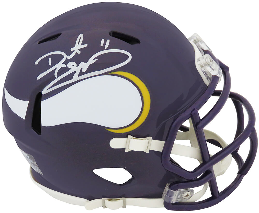 Daunte Culpepper Autographed Minnesota Vikings Throwback Riddell Speed Mini Helmet-Powers Sports Memorabilia