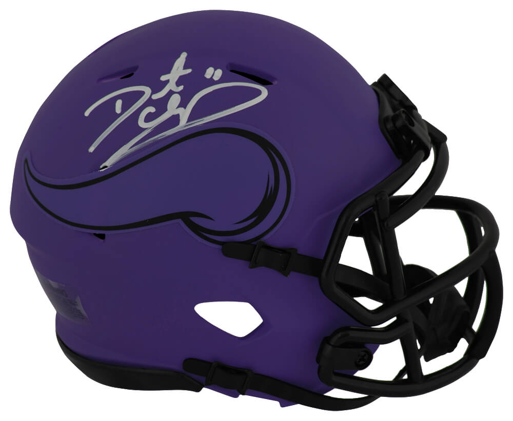 Daunte Culpepper Autographed Minnesota Vikings RAVE Riddell Speed Mini Helmet-Powers Sports Memorabilia