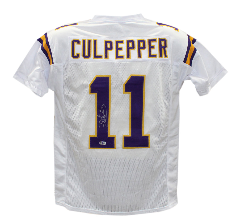 Daunte Culpepper Pro Style White XL Signed Jersey – Beckett Authenticated-Powers Sports Memorabilia