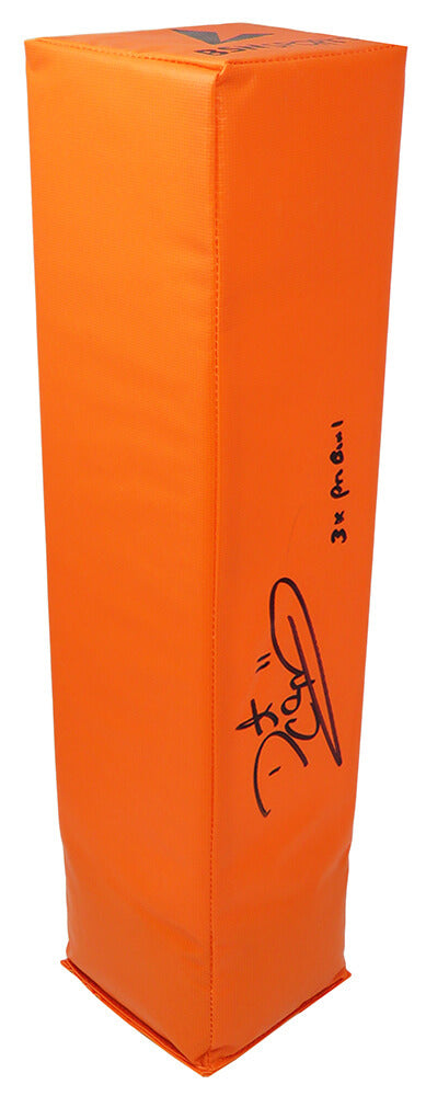 Daunte Culpepper Autographed Orange Endzone Football Pylon w/ 3x Pro Bowl-Powers Sports Memorabilia