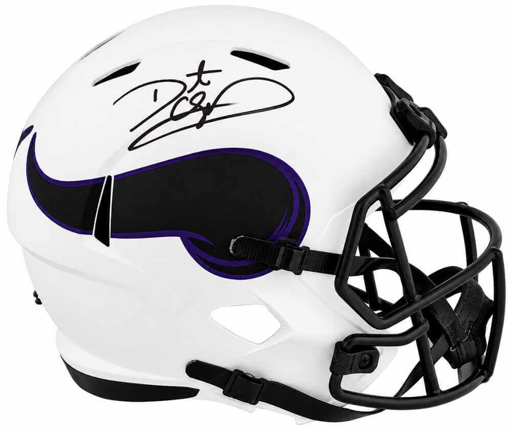 Daunte Culpepper Autographed Minnesota Vikings LUNAR Riddell Full Size Speed Replica Helmet-Powers Sports Memorabilia