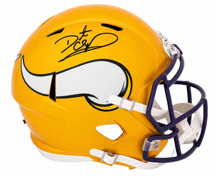 Daunte Culpepper Autographed Minnesota Vikings FLASH Riddell Full Size Speed Replica Helmet-Powers Sports Memorabilia