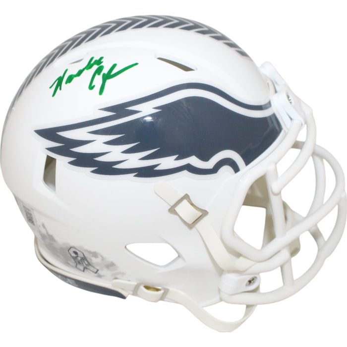 Randall Cunningham Signed Philadelphia Eagles 24 STS Mini Helmet – Beckett Authenticated-Powers Sports Memorabilia