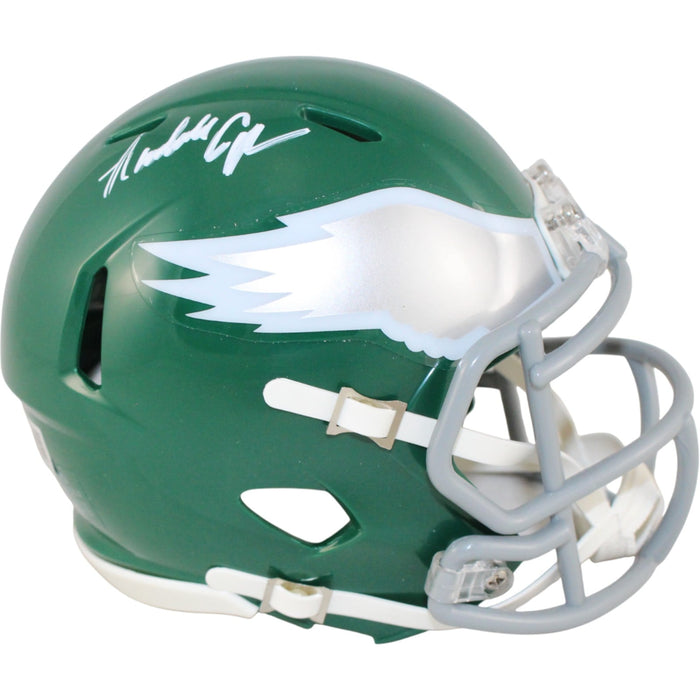 Randall Cunningham Signed Philadelphia Eagles Mini Helmet TB – Beckett Authenticated-Powers Sports Memorabilia