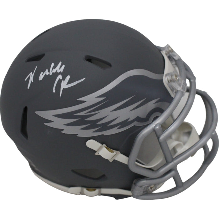 Randall Cunningham Signed Philadelphia Eagles Slate Mini Helmet – Beckett Authenticated-Powers Sports Memorabilia