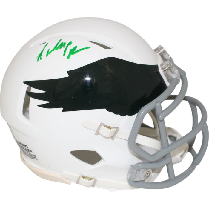 Randall Cunningham Signed Philadelphia Eagles TB 69-73 Mini Helmet – Beckett Authenticated-Powers Sports Memorabilia