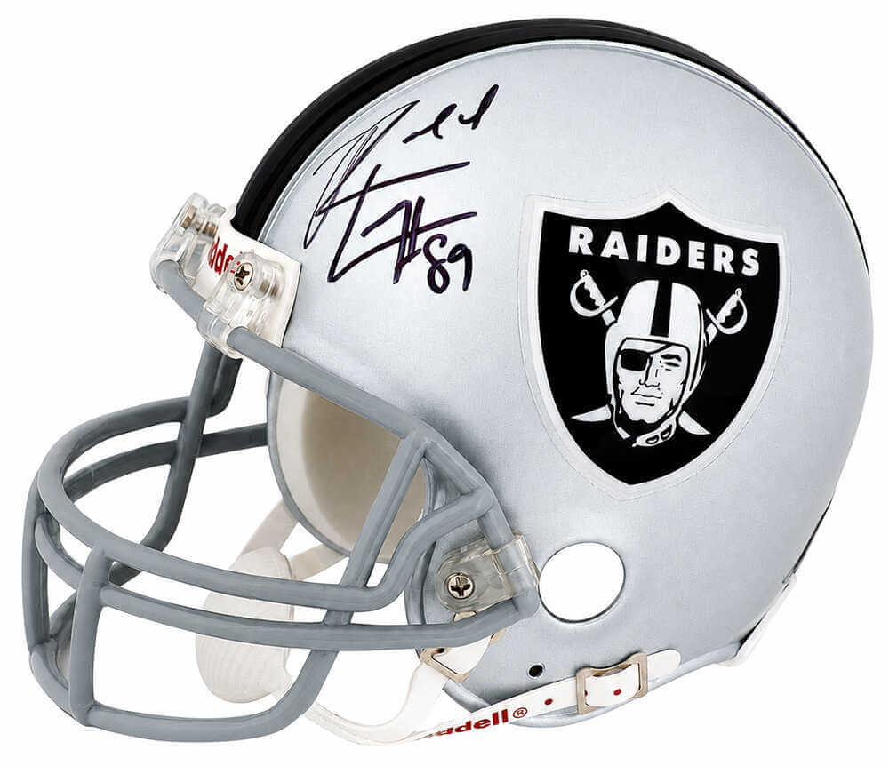 Ronald Curry Autographed Raiders Riddell (VSR4) Mini Helmet-Powers Sports Memorabilia