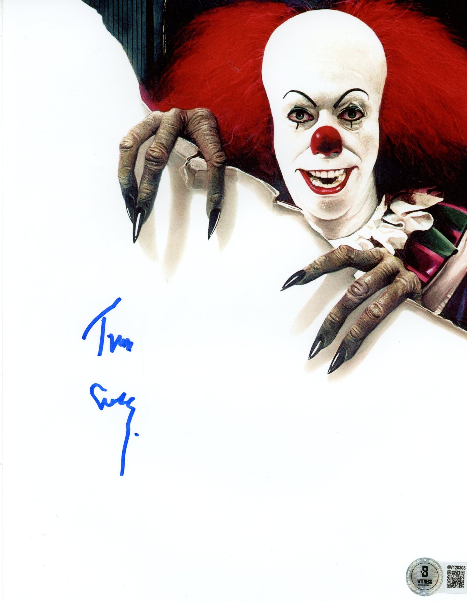 Tim Curry IT The Movie Signed 8x10 Photo-Powers Sports Memorabilia