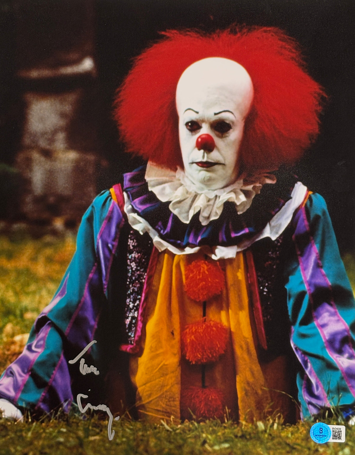 Tim Curry IT The Movie Signed 11x14 Photo-Powers Sports Memorabilia